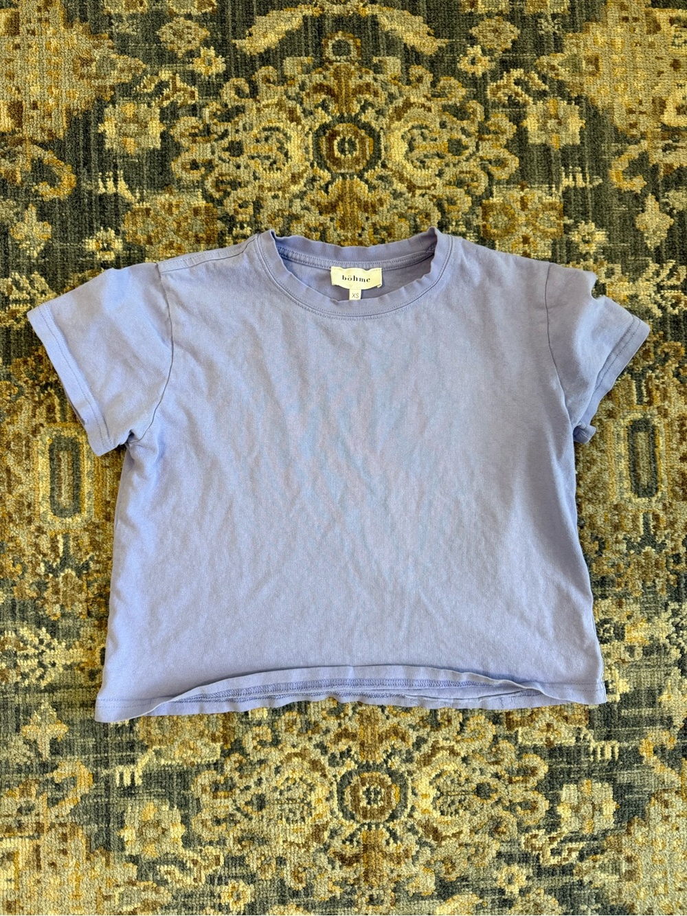 bohme Lavender Cropped Short Sleeve Tee